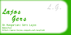 lajos gers business card